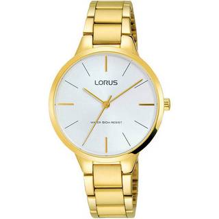 Lorus Quartz Movement White Dial Gold-plated PVD Bracelet Ladies Watch RRS98VX9