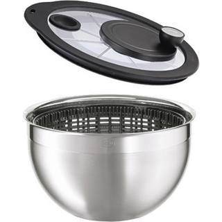 Rösle Salatschleuder mit Glasdeckel - Schwarz,Silber