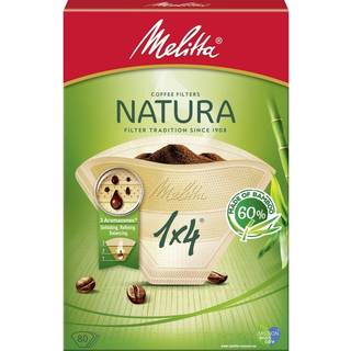Melitta Melitta Kaffefilter Natura 1x4 Ubleget, 80 stk. 4006508191154