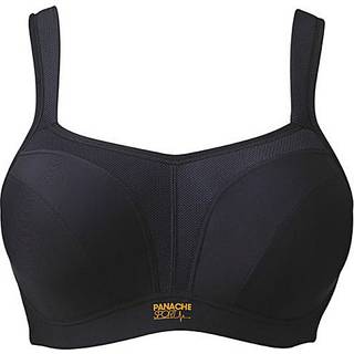 Panache Womens High Impact Underwired Sport Bra Black 38F