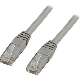 DELTACO, U/UTP, Cat5e patchkabel, 20m, grå