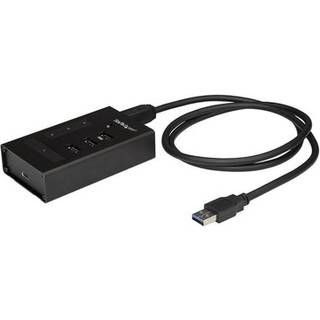 StarTech.com USB Hub Metal 4 Port USB hub - USB 3.0 - 4 ports - Sort