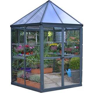 Canopia by Palram Oasis hexagonalt drivhus, antracit - 4 m²