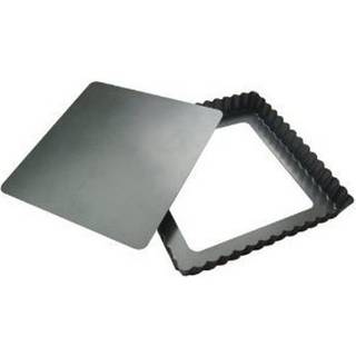 de Buyer Tortenform quadratisch 23 x 23 cm - Stahl mit Antihaftbeschichtung - Schwarz