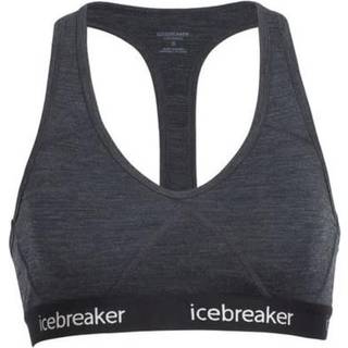 Icebreaker Women's Sprite Racerback Bra Gritstone Hthr, Gritstone HTHR/Black, XS