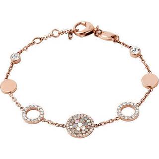 Fossil JF01739791 Vintage Glitz Rose IP Circles Bracelet - J49102