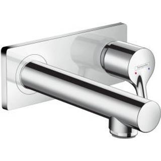 Hansgrohe Talis S håndvaskarmatur til væg, M. bundventil, 165mm tud Krom