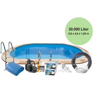 Swim & Fun nedgravningspool, oval, 800 x 400 x 120 cm