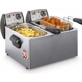 FRITEL Starter FR 1850 Duo friture 6 L, 4400 W rustfrit stål