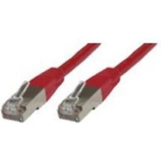MICROCONNECT F/UTP CAT6 0.25m Red LSZH