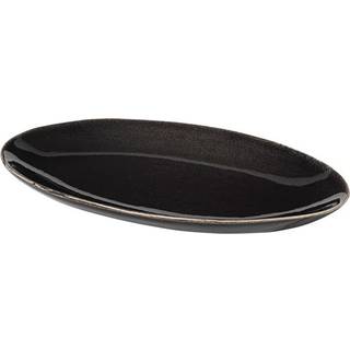 Broste Copenhagen Nordic Coal ovalt fad 13,6x22 cm