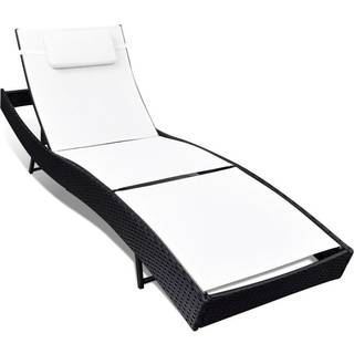 liggestol polyrattan og textilene sort
