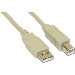 USB kabel 2.0 - USB-A han / USB-B han - Grå - 1.8 m