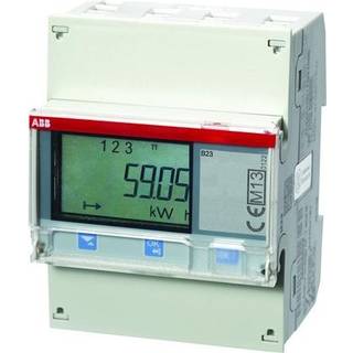ABB El-måler 3 faset direkte måling 65Amp med puls/alarm udgang B23 111-100 Stål