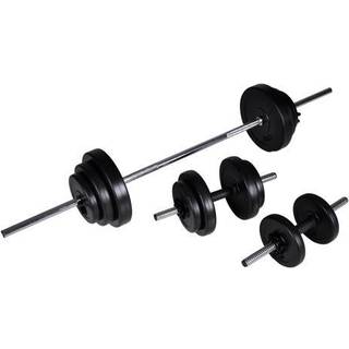 vægtstang + 2 håndvægte 30,5 kg
