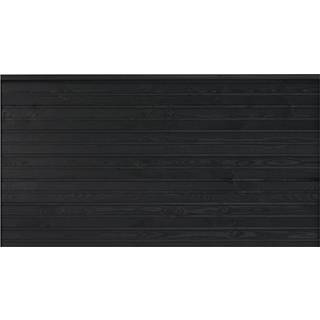 PLUS Plank profilhegn, sort/nåletræ - 174 x 91 cm