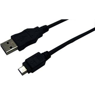 Kabel USBA/MiniUSB 1m Sort