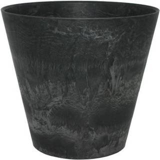 Artstone Claire Rund krukke - Sort - Ø27 cm