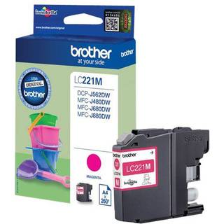 Brother LC 221M - Magenta Ink - Blækpatron Magenta