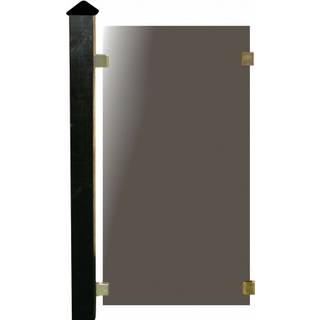 Hortus Glas Hegns Tillægs ½ Modul Inkl. Stolper, Stolpehat & Beslag
