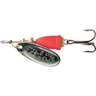Rapala Blue Fox Vibrax Fluorescent Spinner - Silver Flourescent Red
