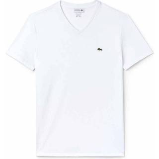 Lacoste Klassisk V-hals T-shirt i Hvid til Herre (Regular Fit)
