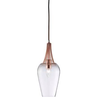 Glas-pendellampen Whisk med kromelementer