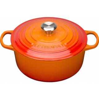 Le Creuset Signature Gryde Rund 28 Cm - Gryder Emaljeret Støbejern Volcanic - 21177280902430