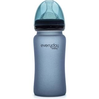 Everyday Baby Varmeindikator Sutteflaske Glas 240 ml, Cerise
