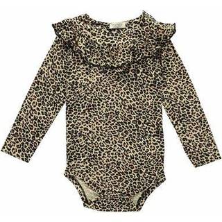 MarMar Copenhagen Bibbi Leo Babybody Beige 9 Months  Brun Dyr 9 måneder  kvinde