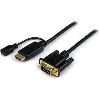 StarTech.com 6ft HDMI to VGA active converter cable HDMI to VGA adapter - video transformer - sort