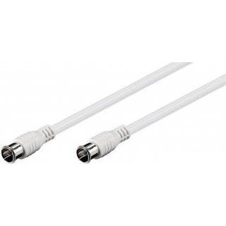 SAT kabel, F-Stik - hurtigtilslutning, hvid, 1,5m