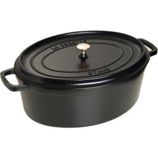 Oval støbejernsgryde, Sort - Staub - 41 cm