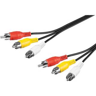Sammensat audio-video-tilslutningskabel, 3x RCA