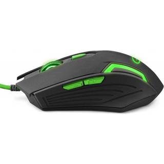 Esperanza MX205 FIGHTER - mouse - USB - green - Mus - Optisk - 6 knapper - Grøn