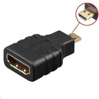 Adapter: micro-HDMI (M) - til - HDMI (F) - HDM19F19MM