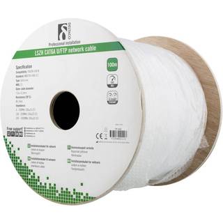 Cat 6a U/FTP LSZH Netværkskabel - CU - Solid - 100 meter - Hvid