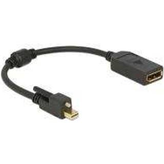 Delock Adapter mini DisplayPort han med skrue til DisplayPort hun 4K