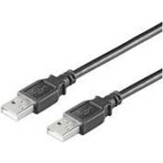 USB 2.0 kabel, sort | USB A han han | 5 meter