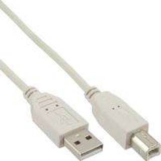 USB kabel 2.0 - USB-A han / USB-B han - Grå - 3 m