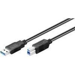 Pro USB-A <-> USB-B 3.0 - 0.25m - Sort