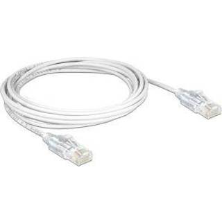 Delock Cat 6 UTP Slim RJ45 Kabel, 2 m – Hvid