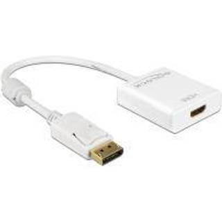 Delock Displayport 1.2 til HDMI - Eyefinity - 4K - Aktiv - Hvid