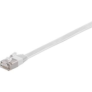 CAT 6 fladt patchkabel U/FTP, hvid, 1m