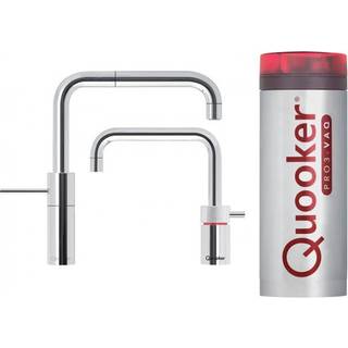 Quooker Nordic Square Twintaps inklusiv COMBI beholder Krom