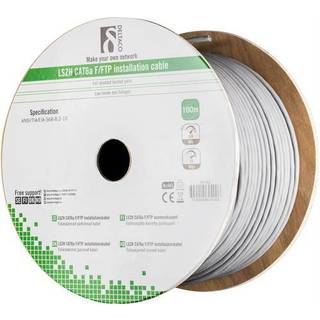 Cat 6a F/FTP LSZH Netværkskabel - CU - Solid - Hvid - 100 meter.
