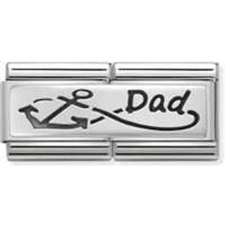 Nomination Silver Dad Double Plate Charm - Stainless Steel