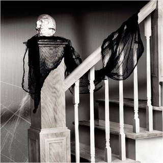 Amscan | Festdekoration | Halloween -trick eller behandling af sort gasbind drapering | M?l 2 """" x 15 """" | Sort