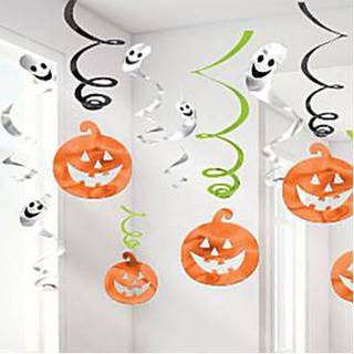 Halloween spiraler, 12 stk