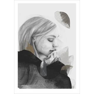 Anna Bülow, Anna Bülow poster Dreamer in Black 30x40 cm 220g/signerat